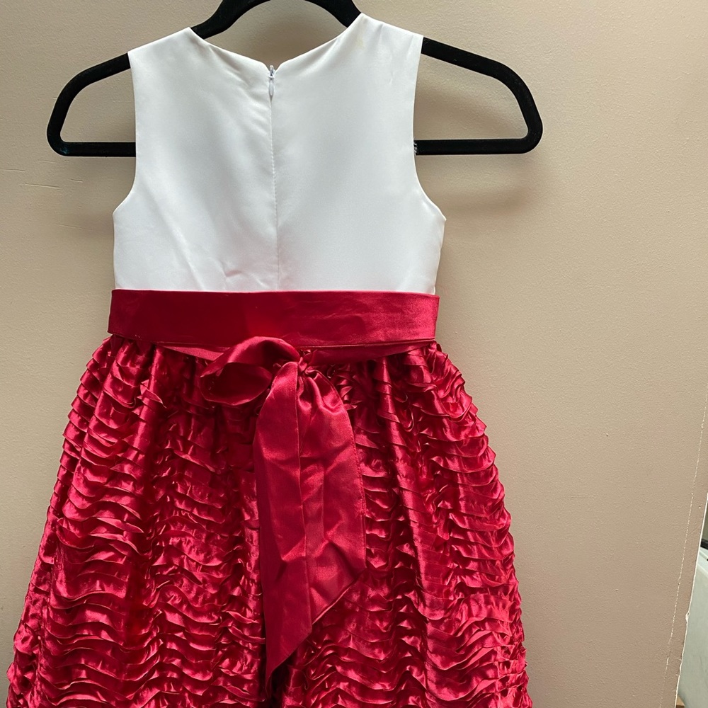 Red and white Couture Princess dress Size 7